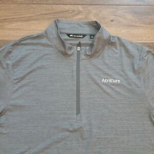 Travis Mathew Pullover Mens XXL 2XL Grey Golf Crestview Quarter Zip Stretch Flex